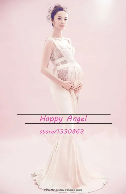 Высокое качество белое длинное благородное элегантное сексуальное платье для беременных реквизит для фотосъемки беременных женщин романтическая фотосессия