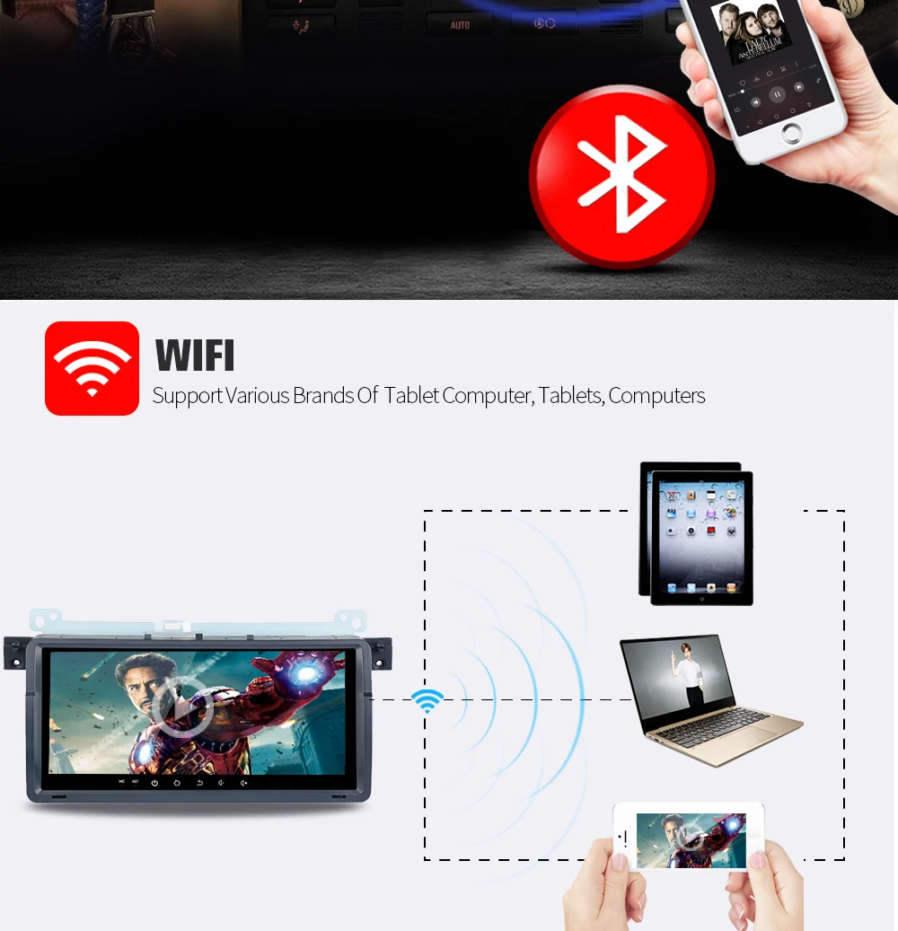 Flash Deal Kapud  Original Car Multimedia Player 8.8 No DVD Stereo System GPS  Wifi BT SWC Quad Core for BMW E46/M3/Rover 75/MG ZT/3 Series 16