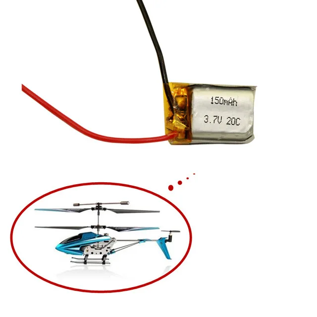 3,7 V 150mAh Lipo батарея для Syma S107 S107G 1S 3,7 V 150mAh Li-Po батарея без пробок 3,7 V 150 mah вертолет часть 1 шт