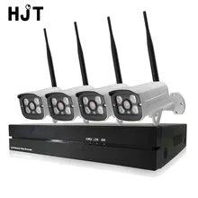HJT 4CH Беспроводной Wi-Fi 1080 P IP Камера Системы 8CH NVR записывать видео видеонаблюдения комплект Onvif P2P H.264 Открытый SONY
