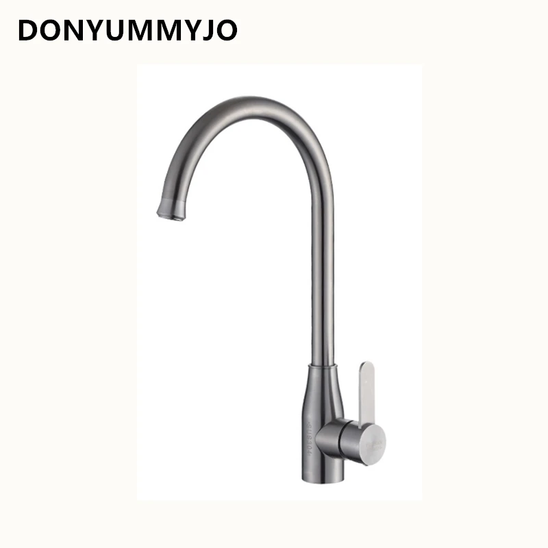 Wholesale 304 Stainless Steel Brushed Kitchen Sink Faucet Sink Hot And