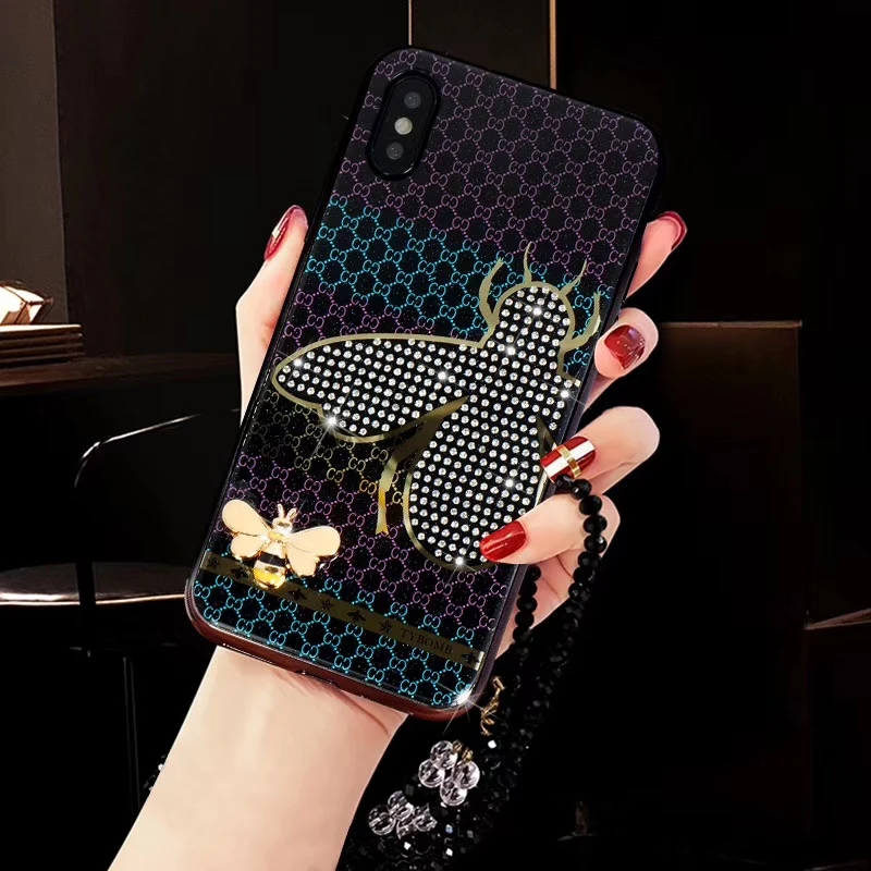Алмазный чехол для телефона iphone 6 6s 7 8 Plus X XR XS MAX блестящий милый мультяшный Кот