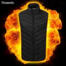 Мужские и женские жилеты с USB инфракрасным обогревом, зимний жилет для улицы, Электрический термальный жилет, одежда для походов и альпинизма 8827