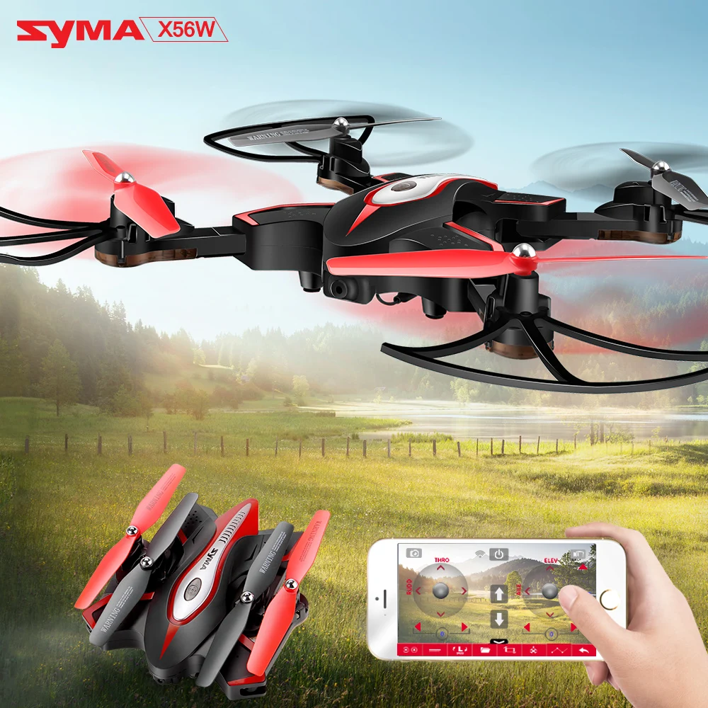 SYMA x56 x56w Радиоуправляемый Дрон новый складной Квадрокоптер с 0.3mp Камера Wi-Fi в