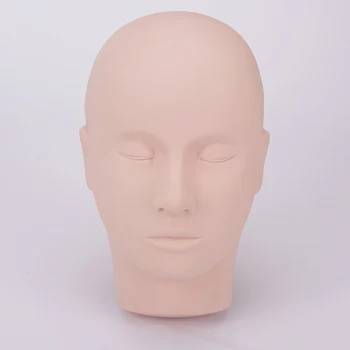 

Training Mannequin Flat Head Massage Makeup Eyelash Extension Practice Model Hats Hairs Glasses Display