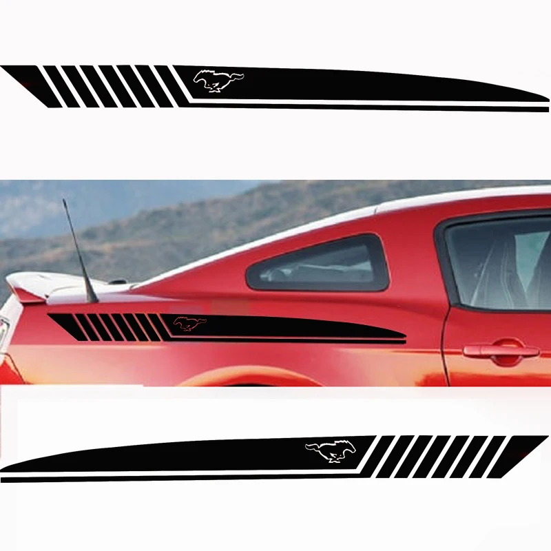 Stylish car body sticker vinyl body decal Side Sticker for Ford MUSTANG Style racing sport 2009 - 2017 Car accessories (5)