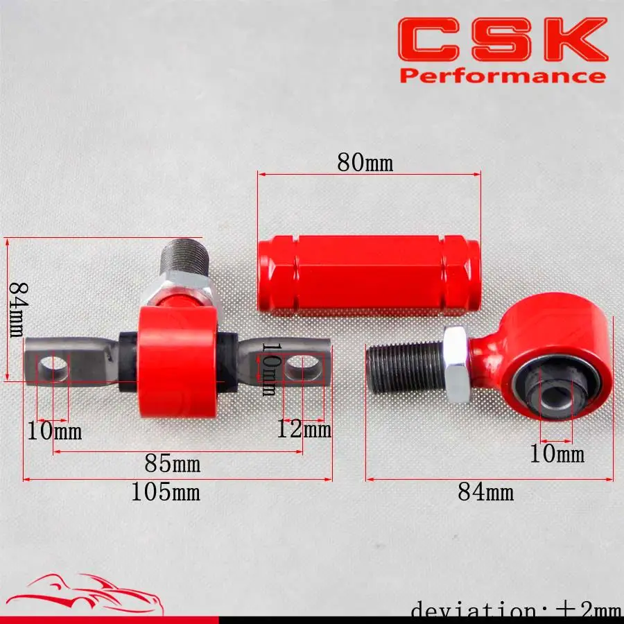 Задний ADJ. C/ARM для HONDA CIVIC 92-00 INTEGRA EG задний Регулируемый CAMBER ARMS KIT Красный