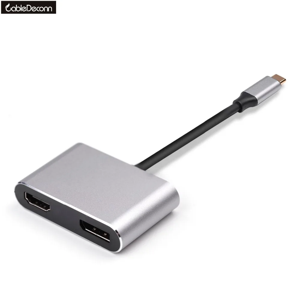 Thunderbolt 3 Hub USB C Type c к DisplayPort DP 4k 60Hz HDMI 4K 30Hz женский кабель адаптер расширяющий