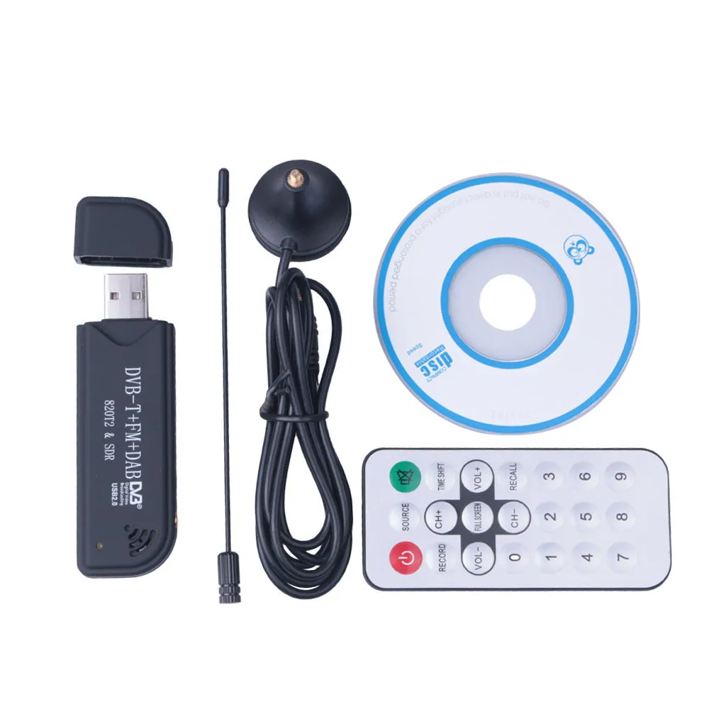 USB2.0 DAB FM DVB T RTL2832U R820T2 SDR RTL ключ палка цифровой ТВ тюнер приемник ИК пульт с