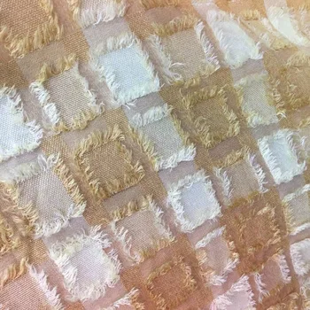 

LASUI 2yard /1 lot NEW Square Tassels Special Lace Fabric DIY FOR Wedding Dresses Fabrics Cloth latest fashion F0014