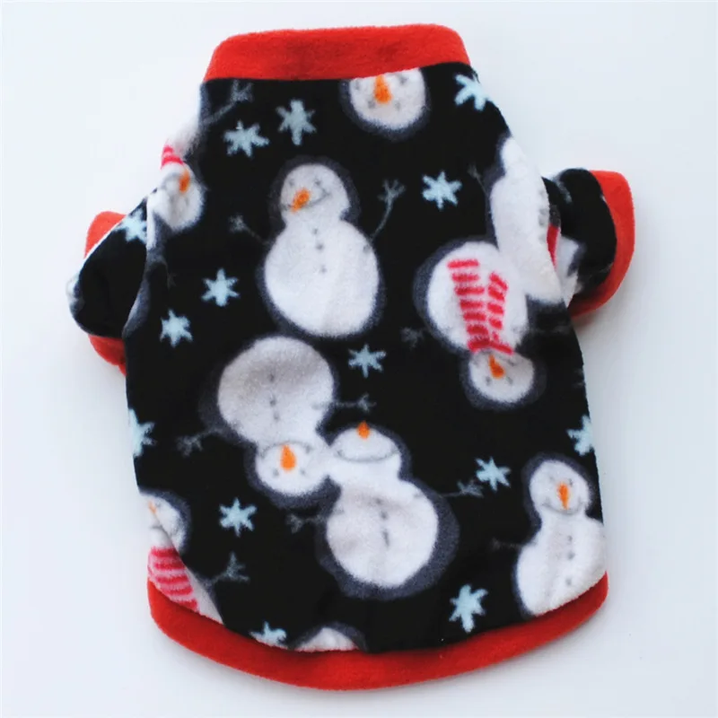 

Christmas Pet Dog Clothes Coat Winter Snowman Snowflakes Pet Costume Small Cat Puppy Clothes French Bulldog pug dog costume