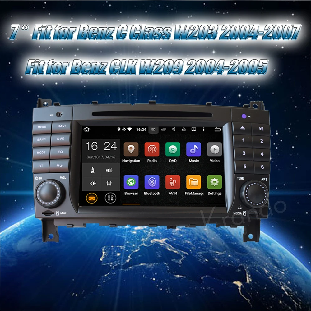 krando benz w203 2004 2005 2006 2007 android car radio gps dvd player navigation multimedia system (12)