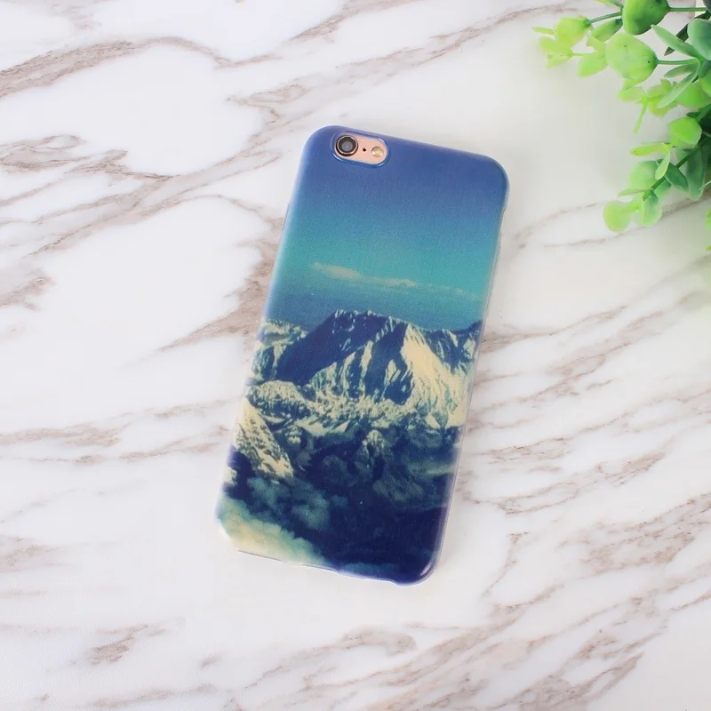 Landscape Scenery Case For Iphone 6 6S Mountain Sea Nature View Slim TPU 04
