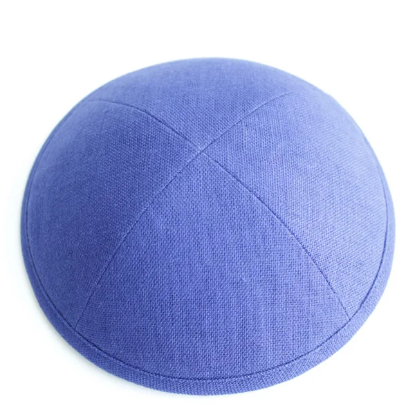 Льняные kippot еврейские Yarmulke Kippah Kippot 17 см Череп шапки для мероприятий с вышивкой - Цвет: Синий