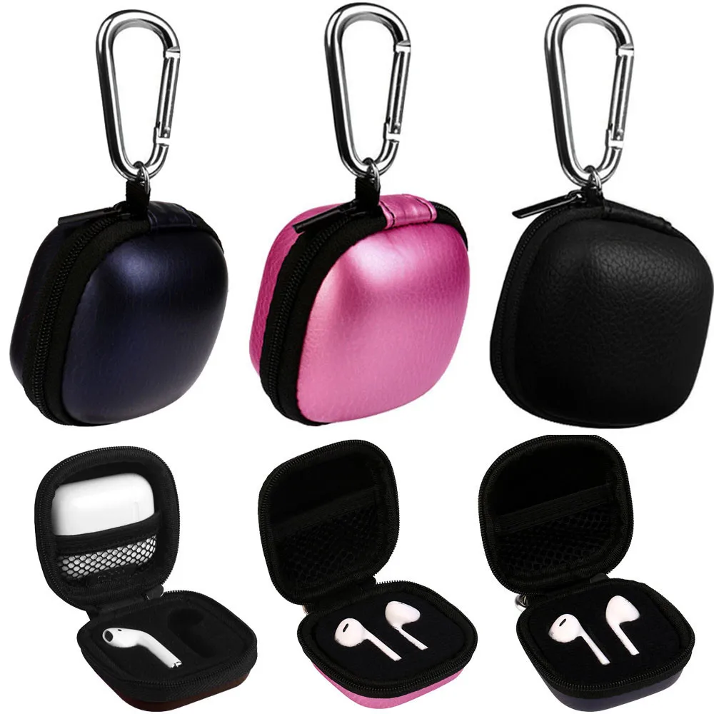 Leather protective case ith Metal carabiner For AirPods Apple Bluetooth Earphone Storage Box Headset bluetooth ear Leather protective case ith Metal carabiner For AirPods Apple Bluetooth Earphone Storage Box Headset bluetooth ear