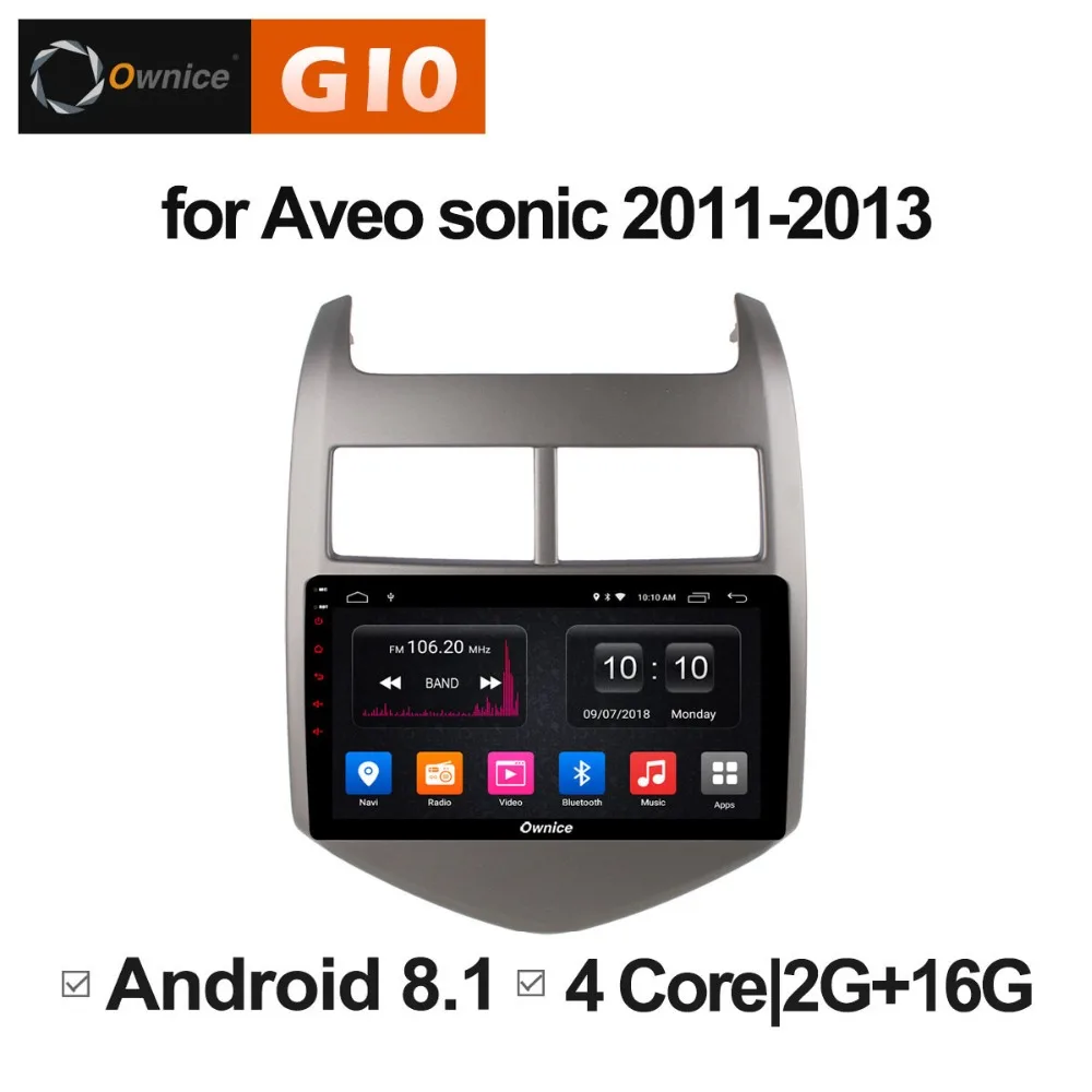 Quad 4 Core 2 Гб Оперативная память+ 16 Гб Встроенная память Android 8,1 Автомобильный DVD плеер для Chevrolet Aveo sonic 2011-2013 gps навигации радио стерео BT Wi-Fi