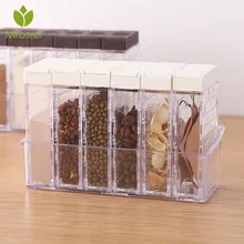 Кухонный инструмент емкости для специй баночки коробки Пластиковая крышка для специй контейнер для хранения сахарных слоев Органайзер коробка для домашней организации аксессуары
