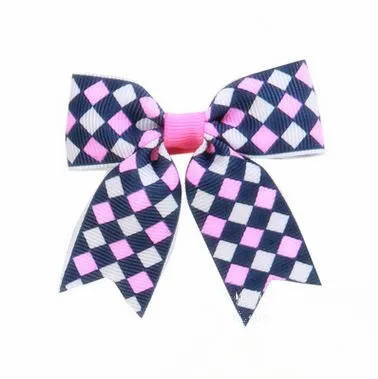 hair rhombus clip ribbon bow accessories 200pcs hairbow polyester diamond lot