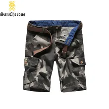 Новинка, повседневные камуфляжные летние шорты до колена, 2 цвета