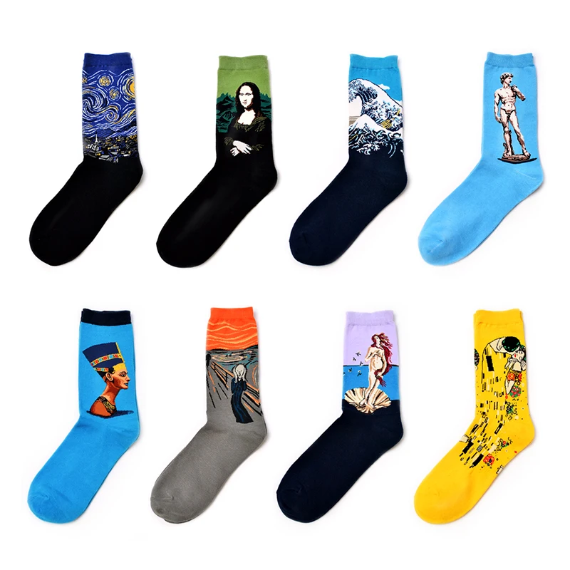 Women's Famous Painting Printed Socks-2