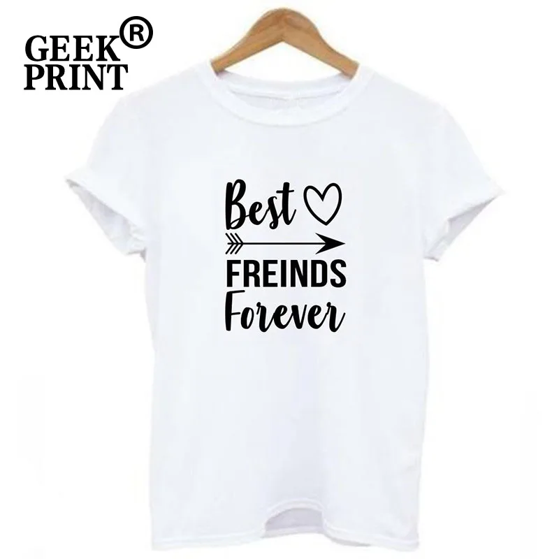Женские топы с логотипом BEST FRIENDS FOREVER футболки для девушек подарок милая дружба