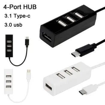

HIPERDEAL Type-C To 4-Port USB 3.0 Hub USB 3.1 Adapter For PC Apple Macbook 12 18May29 Drop Ship
