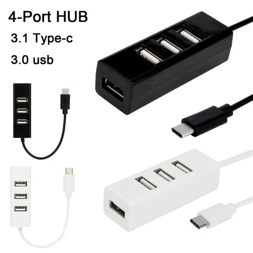 USB 3 0 концентратор HIPERDEAL с разъемом Type-C на 4 порта адаптер 1 для ПК Apple Macbook 12 18May29
