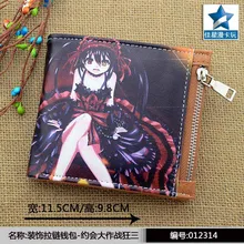 Tsunetokisaki Kurumi горизонтальная молния кошелек/аниме Дата живой короткий матовый кошелек