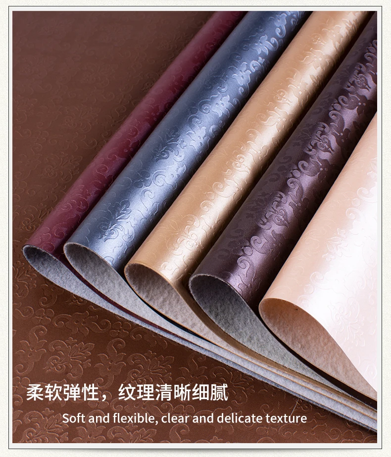 

Damascus pattern artificial leather sofa simulation leather Bed head background wall soft pack PU 1M