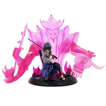 

Anime 30CM Naruto Shippuden Uchiha Pink Sasuke Susanoo Tempestuous God of Valour Sharingan Action Figure