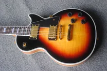 

2017 Custom Shop 3TS LP standard custom Electric Guitar,Chrome hardware,Chibson Solid mahogany body guitar,free shipping