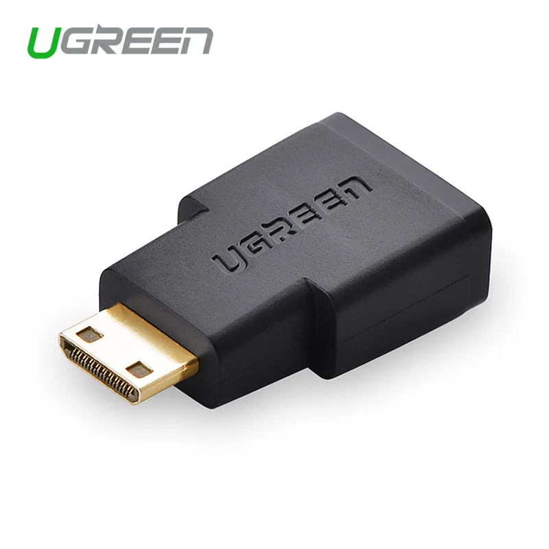 Ugreen Mini HDMI Мужской к HDMI Женский адаптер позолоченный HDMI Разъем для смартфонов видеокамеры планшеты, камеры черный цвет