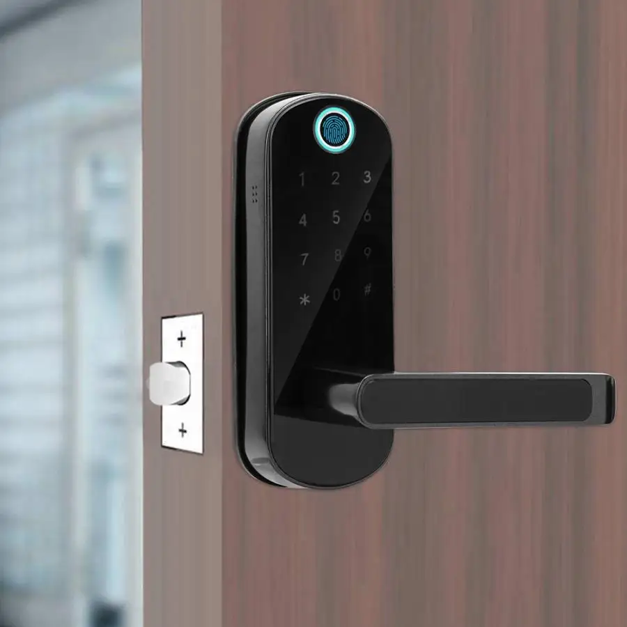 Smart Fingerprint Door Handle Lock App WIFI Smart Electronic Lock Touch Screen Locks Digital Code Keypad Deadbolt For Home Hotel