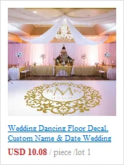 Наклейка на пол для свадебного танца, Свадебные украшения с именем и датой, индивидуальные вечерние украшения на пол, свадебные наклейки WD18