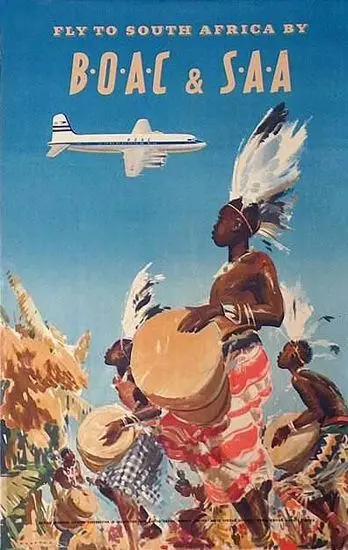 Vintage BOAC Flights to South America Airline Poster Print A3//A4