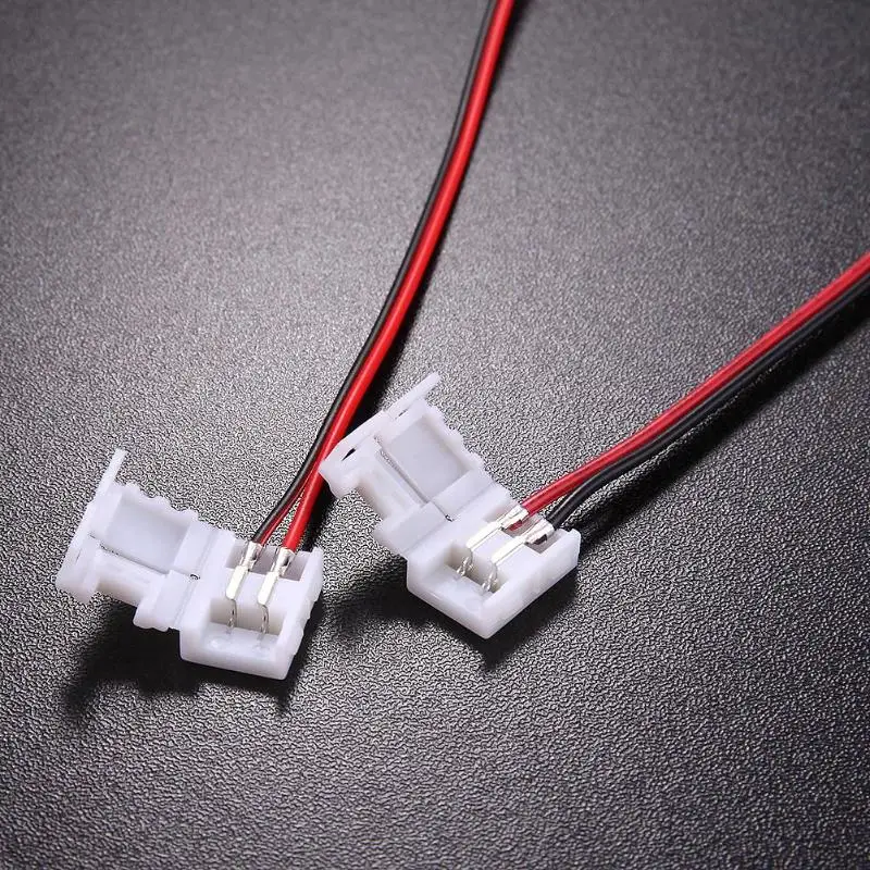 5 шт. 2/4Pin 8 мм/10 мм Бесплатная Сварка один цвет SMD светодиодные ленты Разъемы