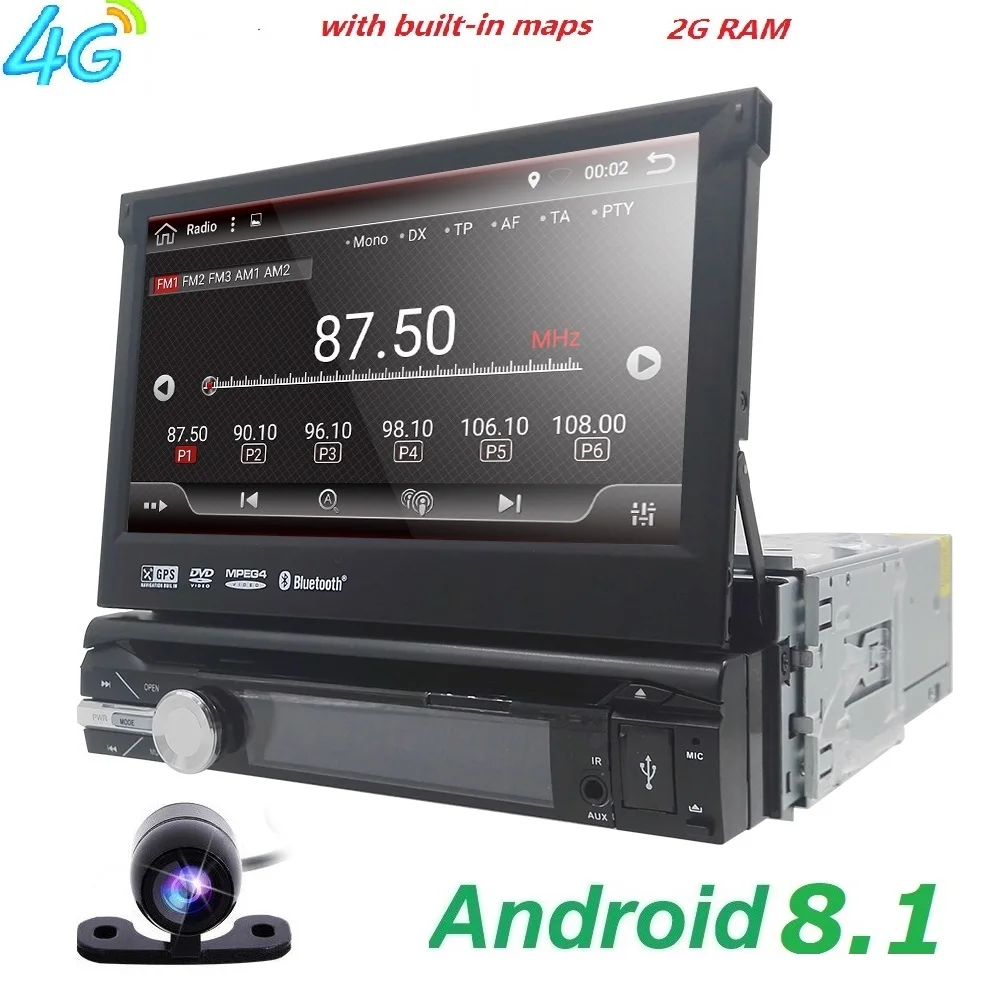 

7 inch Quad Core 1din GPS Radio Android 8.1 Tape Recorder Car DVD player For BMW Navi Head Unit Wifi 4G SWC OBD2 DAB CD 2GB+16GB