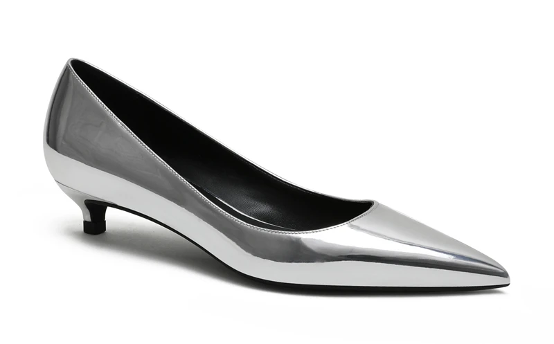 Г., новые женские туфли-лодочки черные женские осенние тонкие туфли из овечьей кожи на низком каблуке 3 см с острым носком женская обувь, E0082