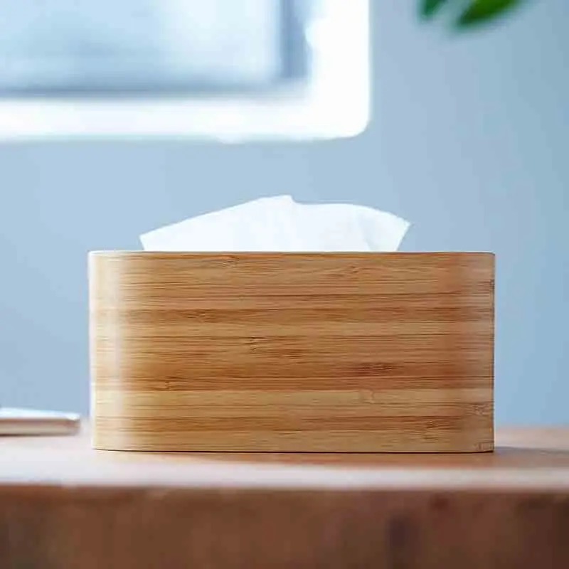 

Tissue Cover Tissue Holder Boxes Original Bamboo Color for Living room Bedroom