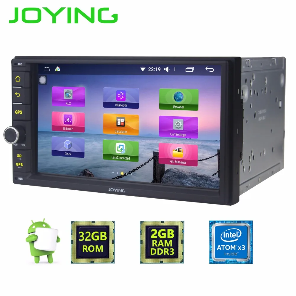 Joying Android 6 0 2GB 32GB Universal Quad Core Double Din New Car Audio Stereo GPS