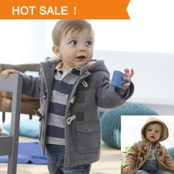 

2013 New Arrival Kid Jacket The Coat Winter Infant Child Fashion Child Overcoat Horn Button Casual Boy Outerwear