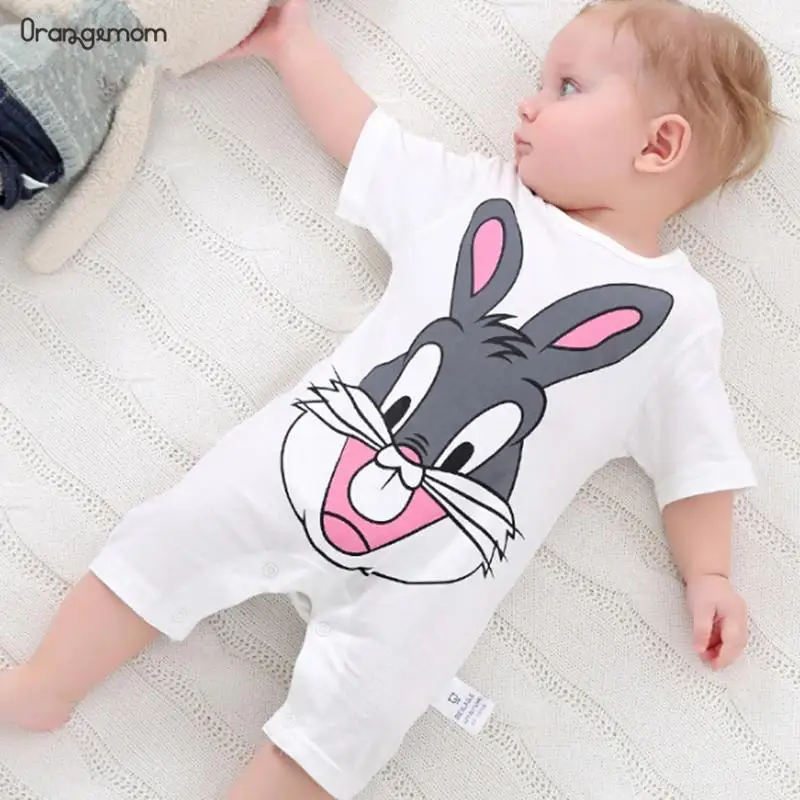 الصيف 2019 طفل داخلية 0-24 M قصيرة الأكمام الرضع هيئة الوليد طفلة الصبي الملابس القطن الرضع ارتداءها زي شخصية كرتونية