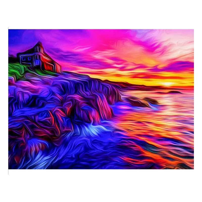 

5D Diy Full Square Round Diamond Painting Mosaic Colorful Landscape Rhinestone Embroidery Cross Stitch Home Decor Ation Gift