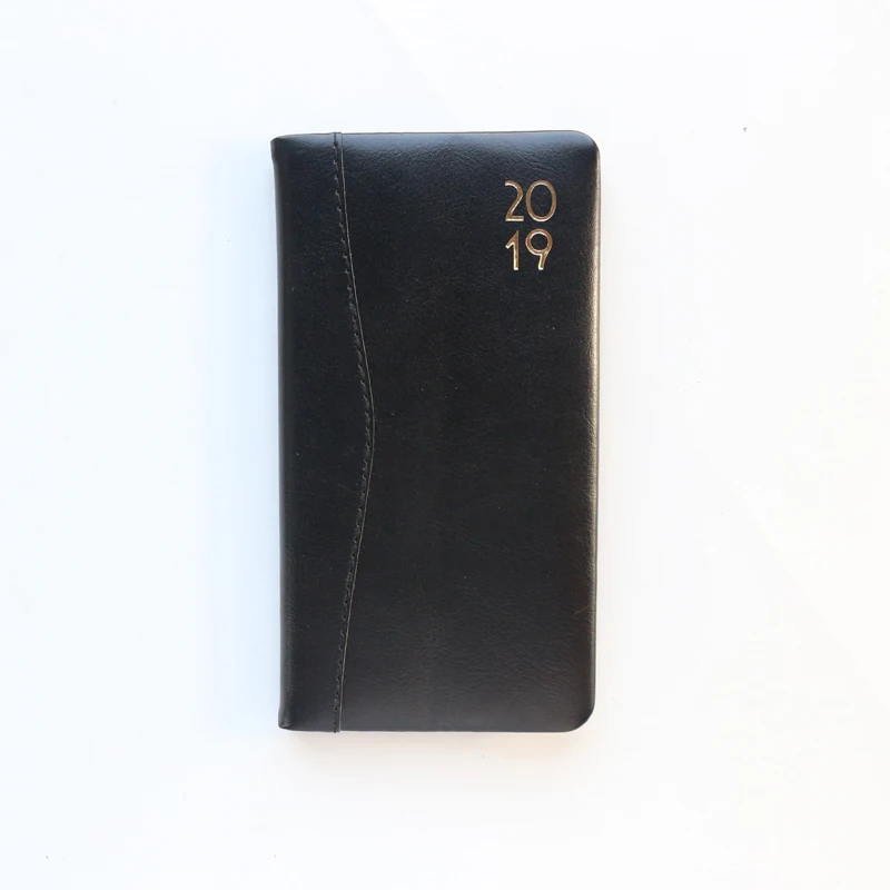 Классический офисный школьный кожаный портативный год календарь weelky планировщик записные книжки, прекрасный личный планировщик - Цвет: black 3