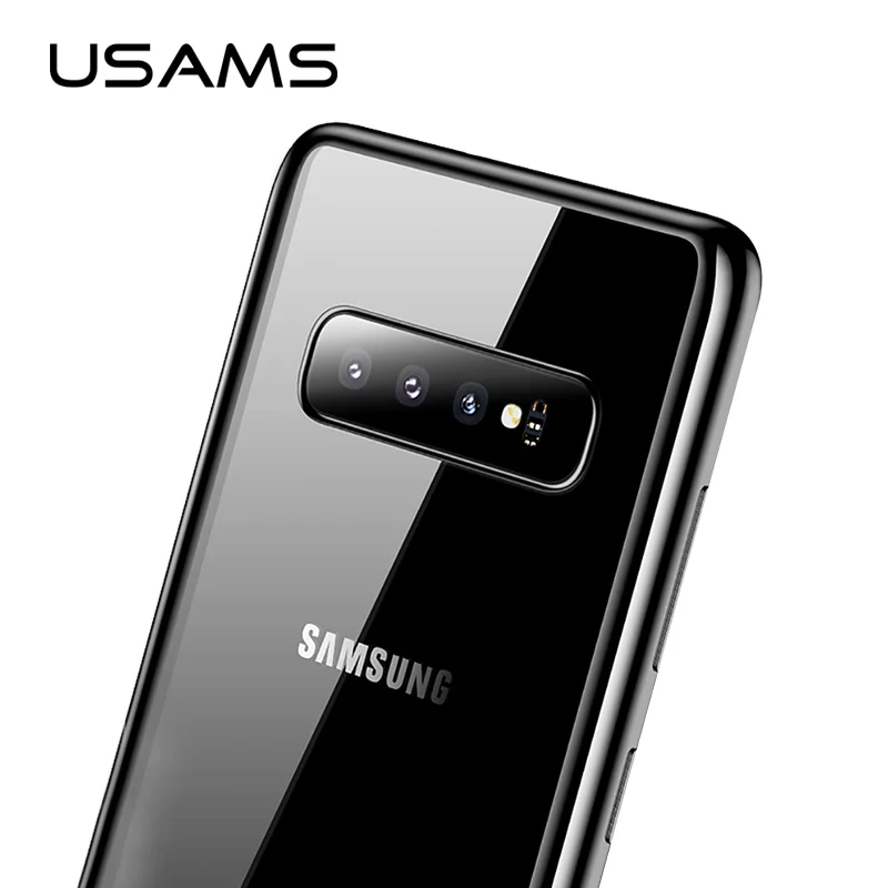 

USAMS case For Samsung Galaxy S10 Transparent Back Cover full Protector for Samsung S10 plus s10 E s9 Case shell