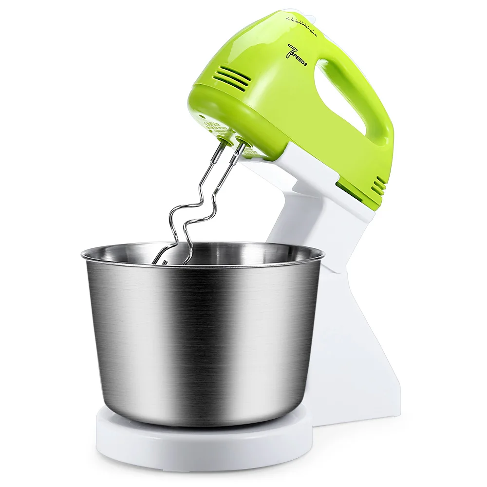 

2 in 1 180W 7-speed Kitchen Electric Stand Hand Mixer Whisk Blender for Bread Egg Dough