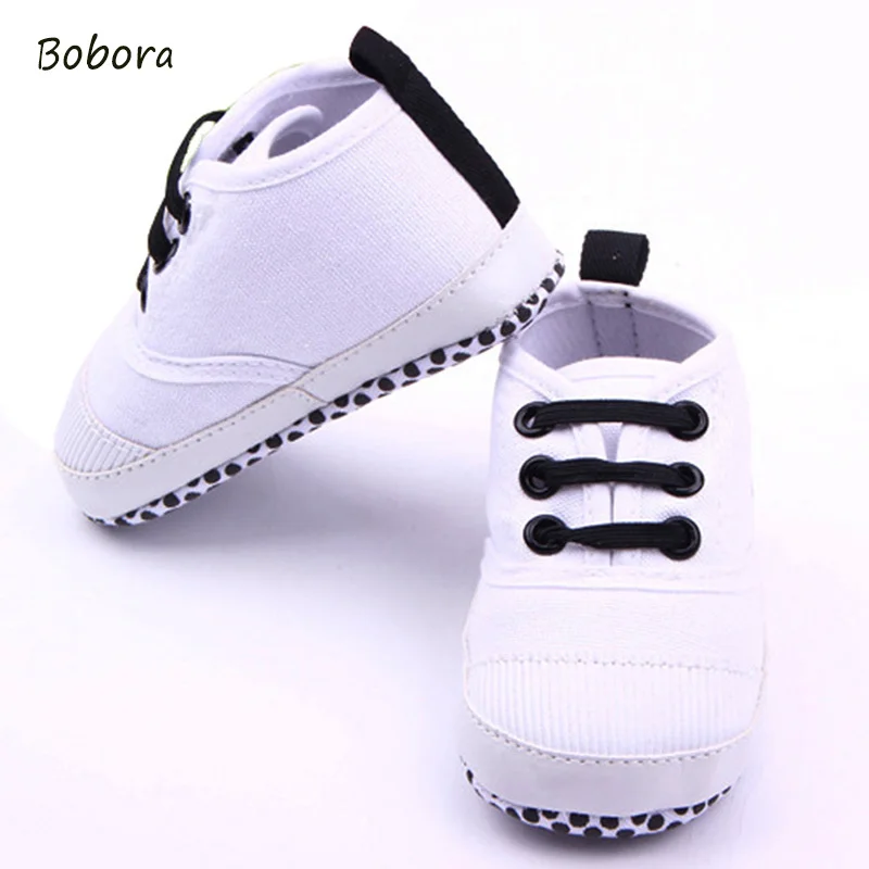 

Baby Shoes Boys Solid Cotton Crown Infant Soft Sole Baby First Walker Toddler Shoes