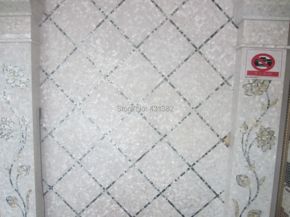 Home improvement freshwater shell mosaic tile