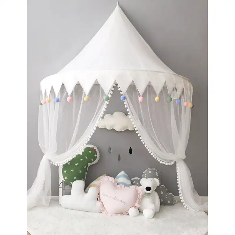 Moustiquaire Blanche Pour Lit De Bebe Rideau En Tulle Portable Chateau De Princesse Tente De Jeu Tipi Maison De Jeu Pour Enfants Fille Et Garcon Aliexpress