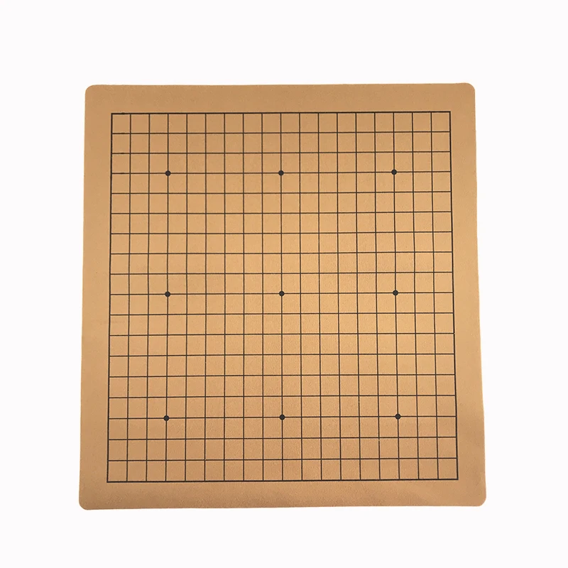 Go Game Board Leather Go Board One Side Suede Leather 19 Line International Chess Weiqi Yernea board game